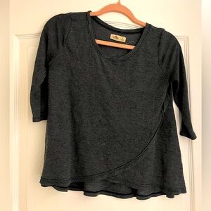 Gray hollister flattering wrap top